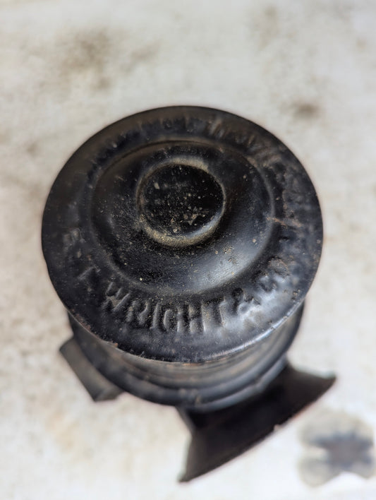 Antique E.T. Wright Railroad Utility Oil Lamp