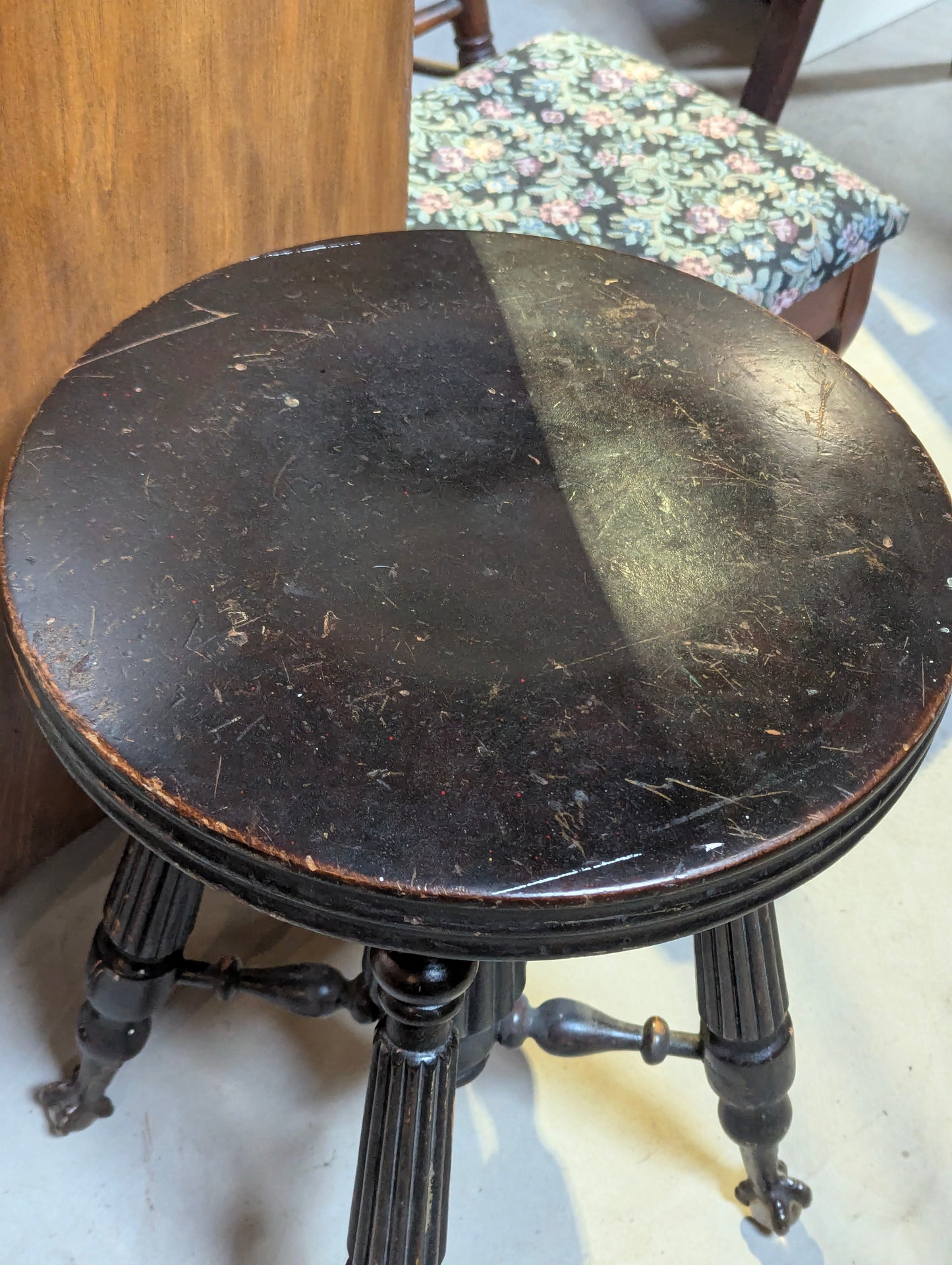 Antique Organ Stool