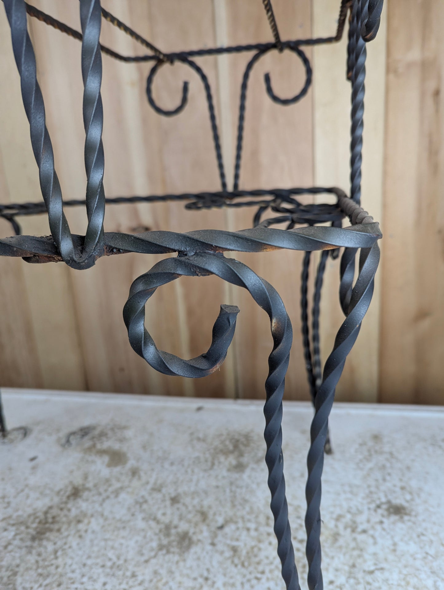 Wrought Iron Plant Bench Side Table