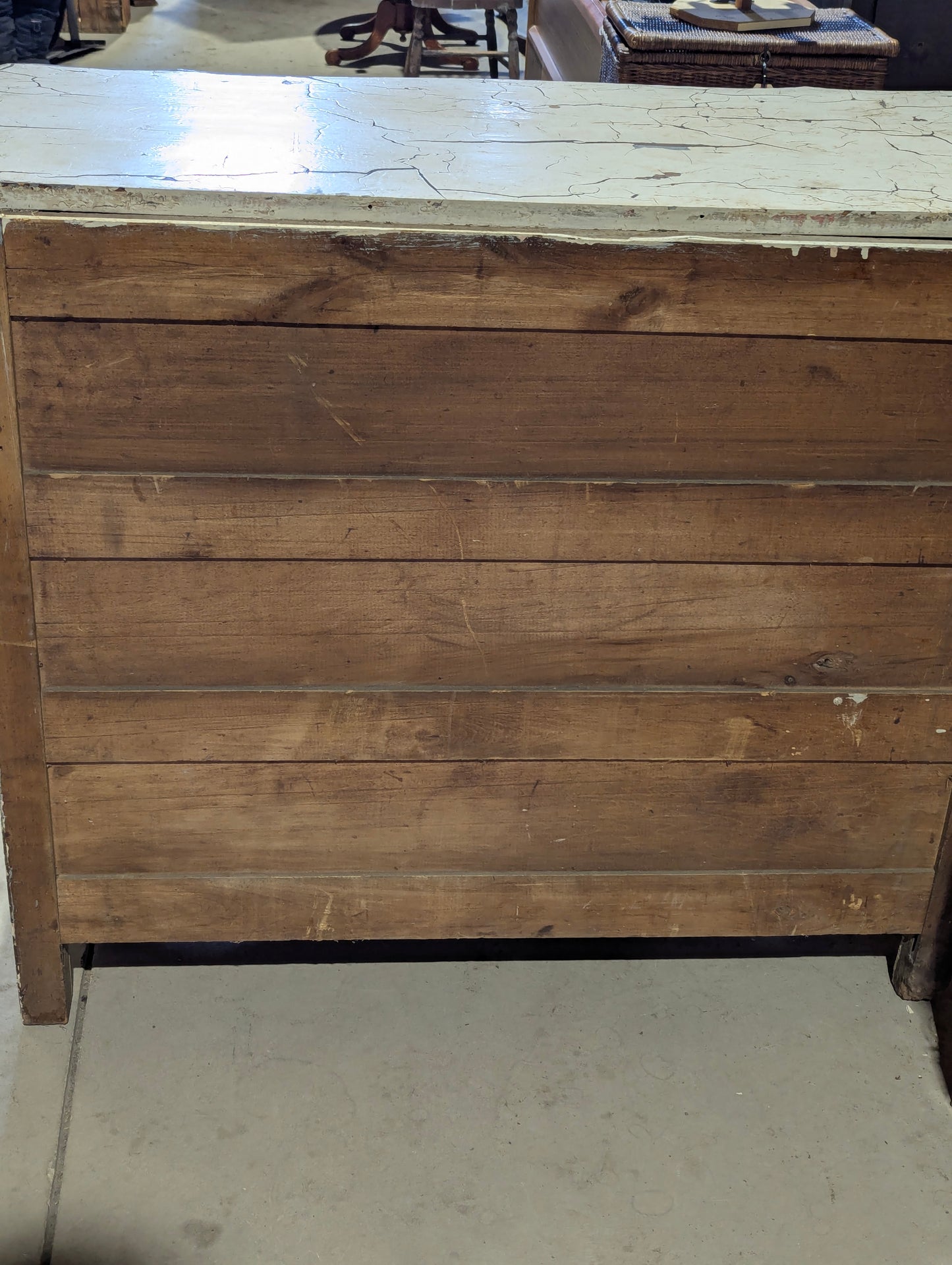 Antique 3-Drawer Crackle Finish Dresser