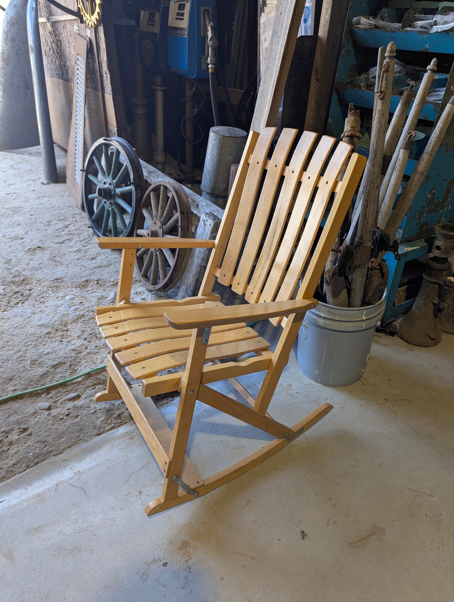 Folding Wood Slat Rocking Chair