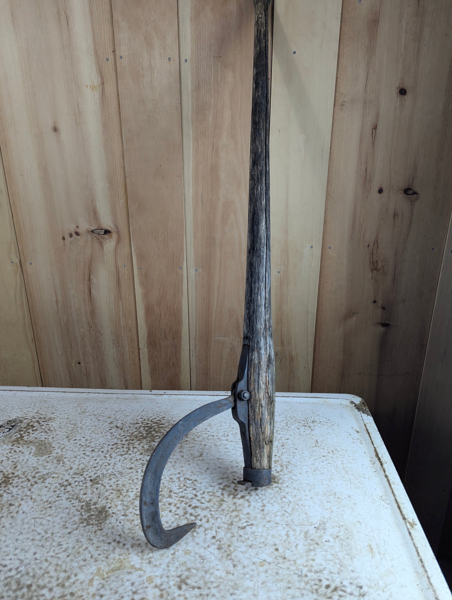 Rustic Painted Antique Cant Log Hook