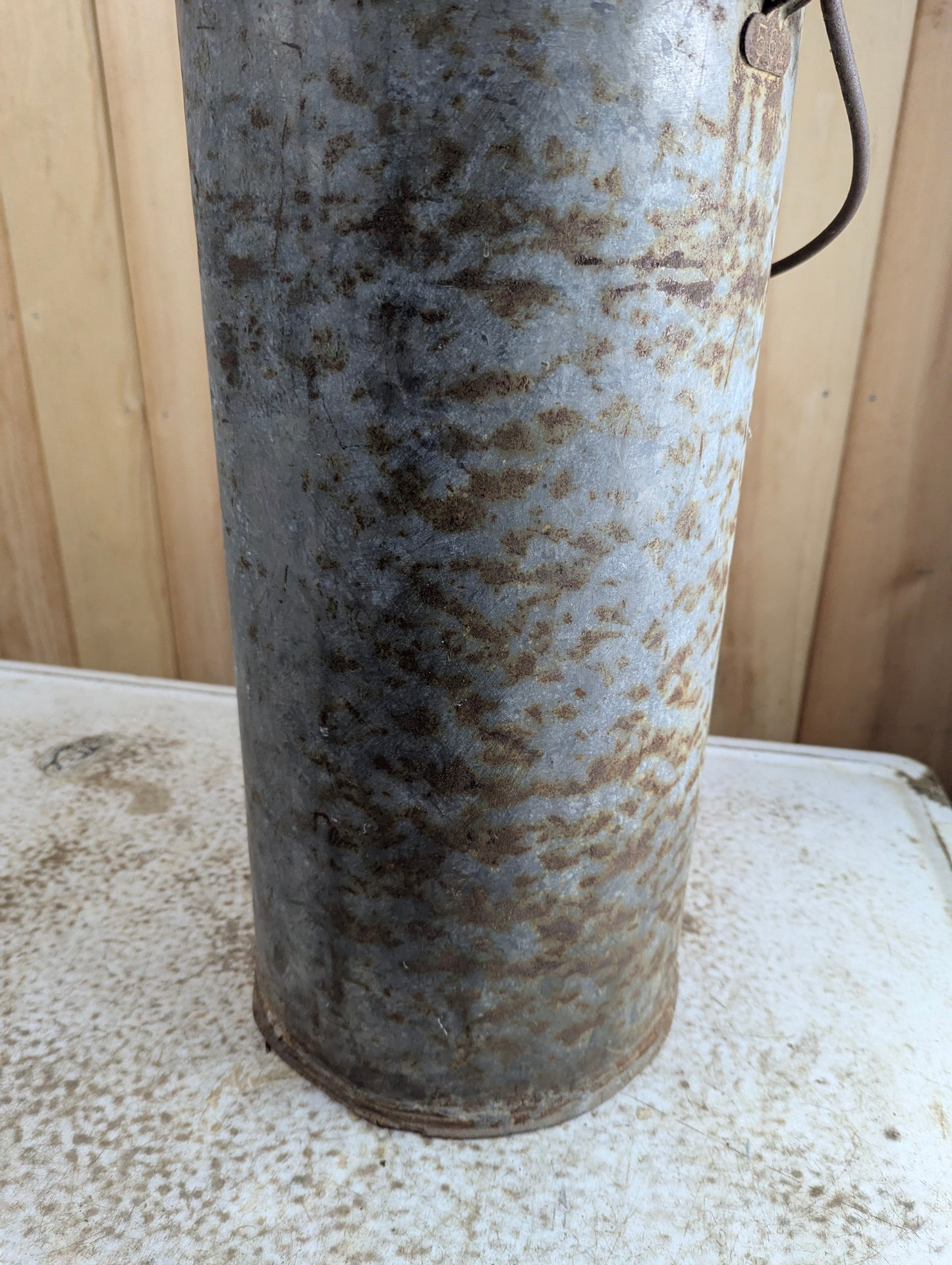 Vintage Galvanised Dairy Cream Can
