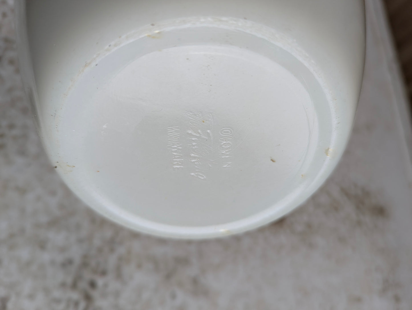 Vintage Fire King 7.5" Splash Proof White Milk Glass Mixing Bowl