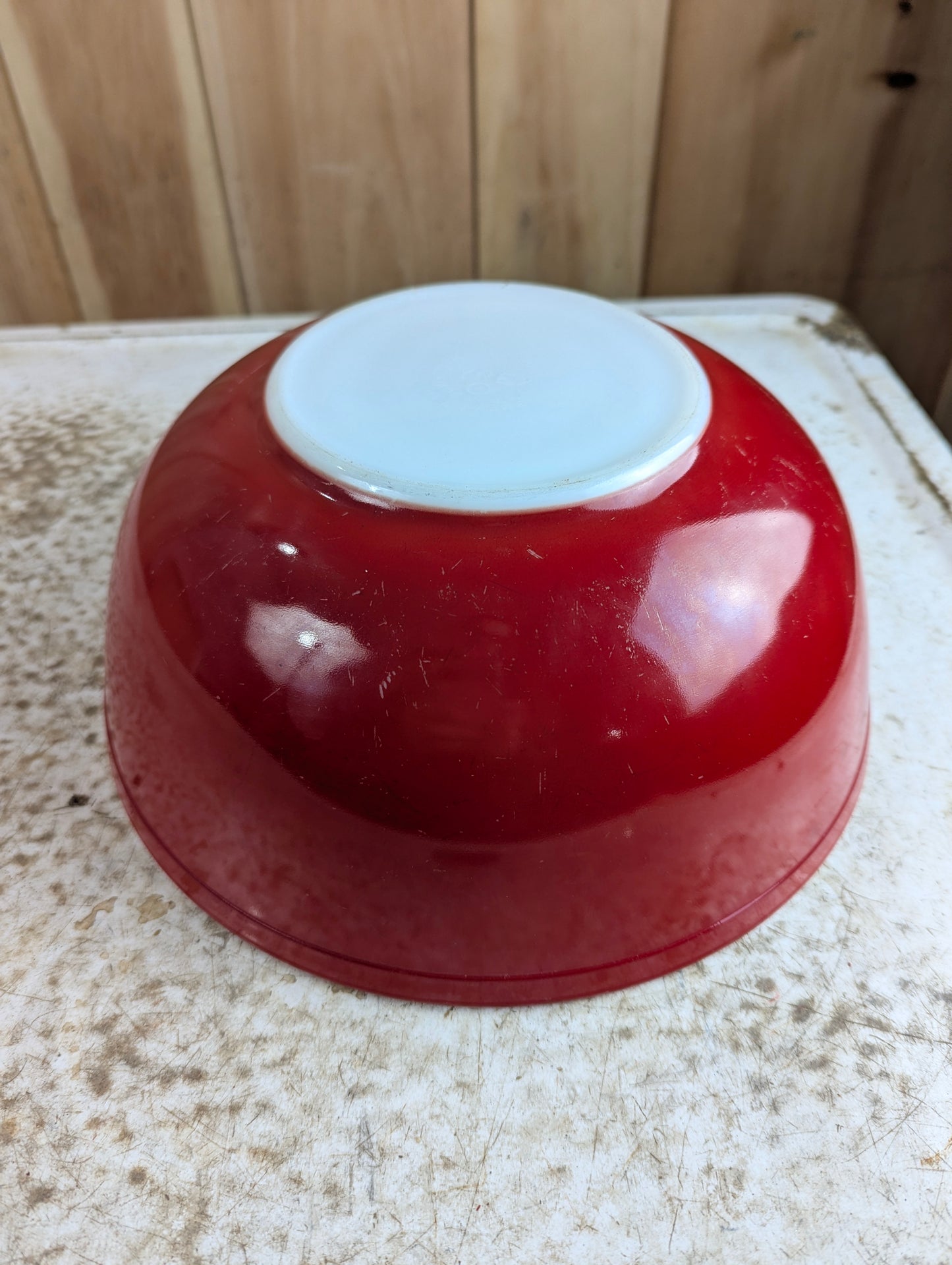Vintage Pyrex Primary Red #404 4 Quart Mixing Bowl