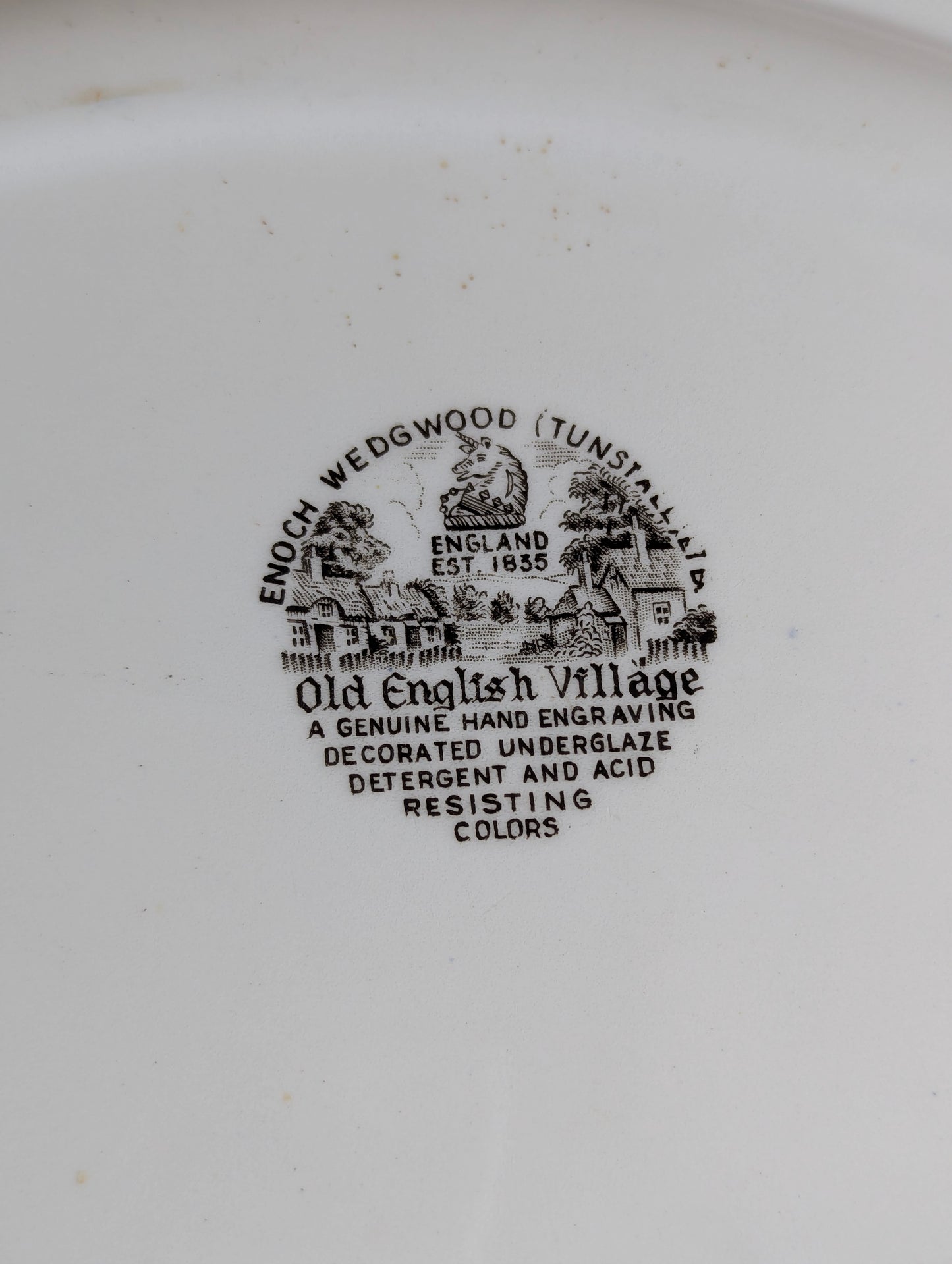 Vintage Enoch Wedgewood Tunstall Old English Village 16" x 13" Serving Plate Platter