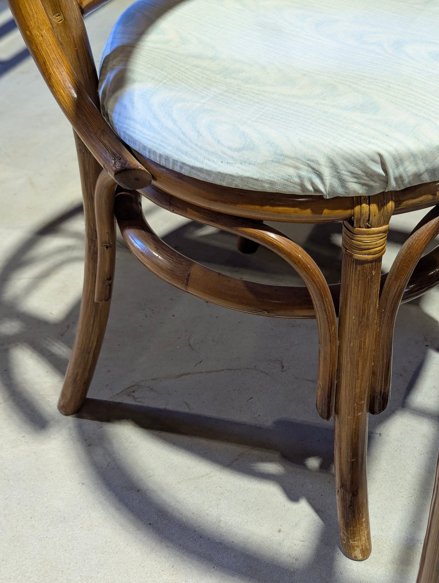 3 Piece Rattan Honeymoon Table and 2 Chair Set