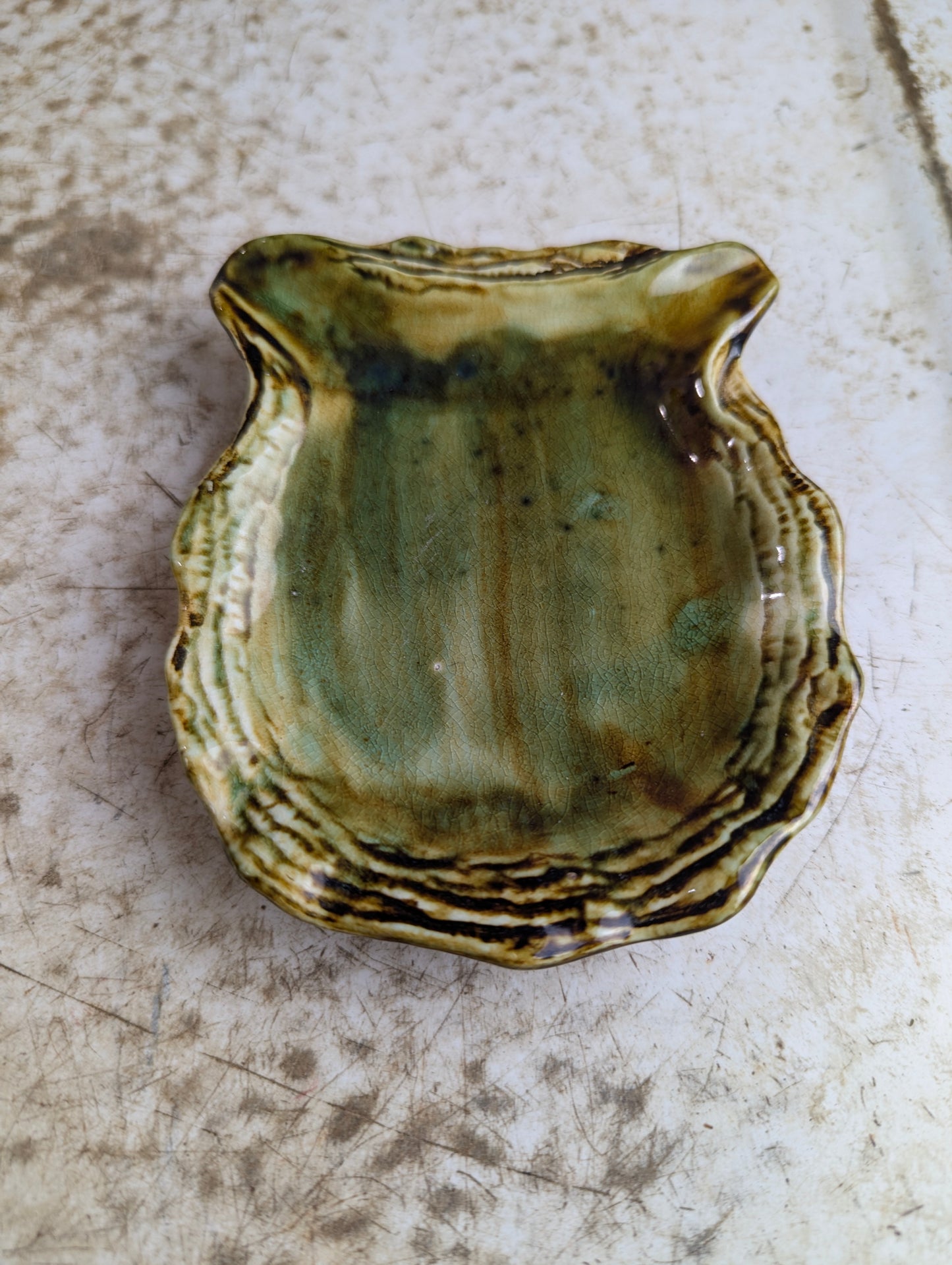 1950s Japanese Oyster and Conch Shell Teacup and Saucer Set