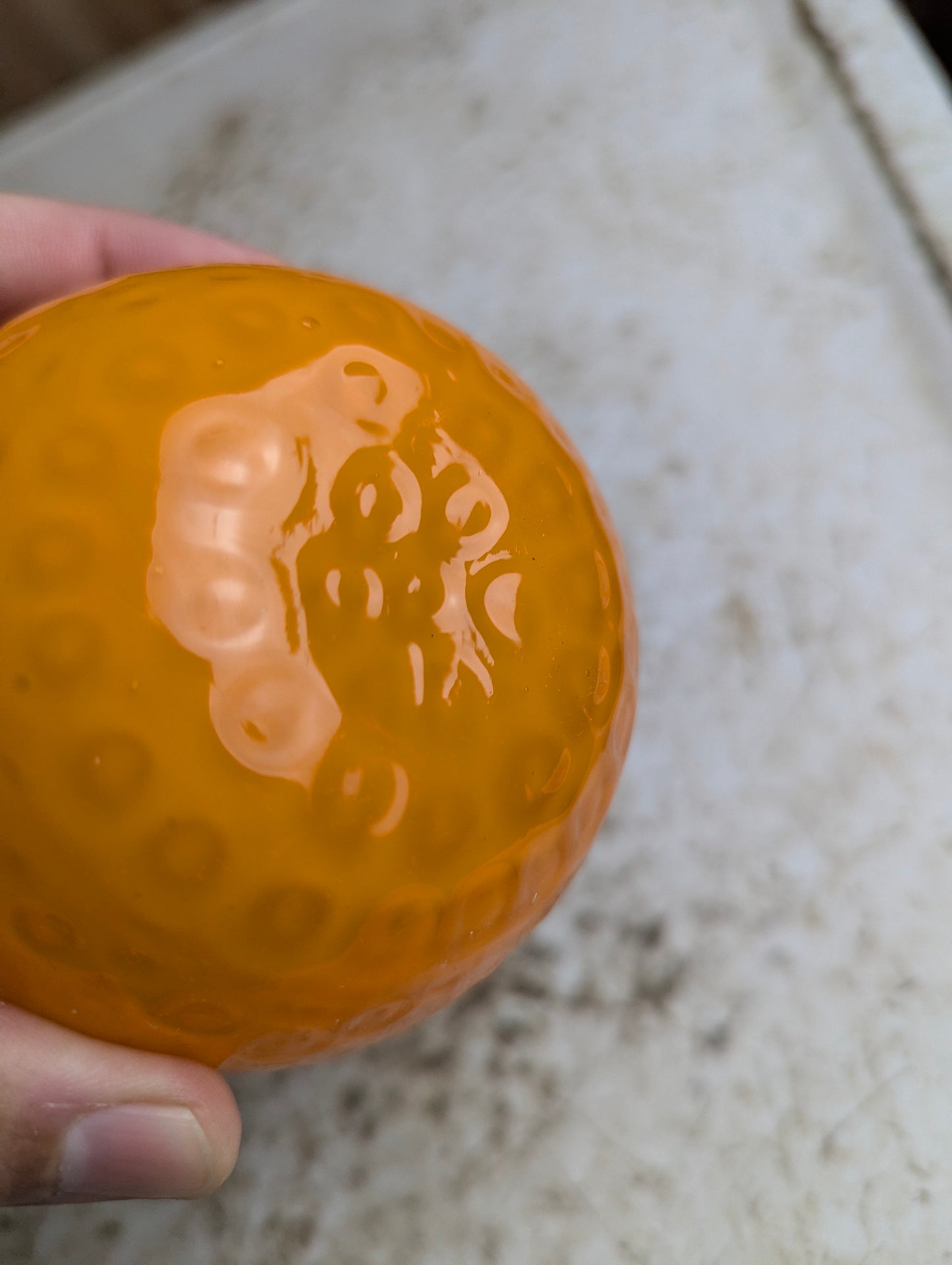 Vintage Murano Style Hand-Blown Art Glass Orange Fruit