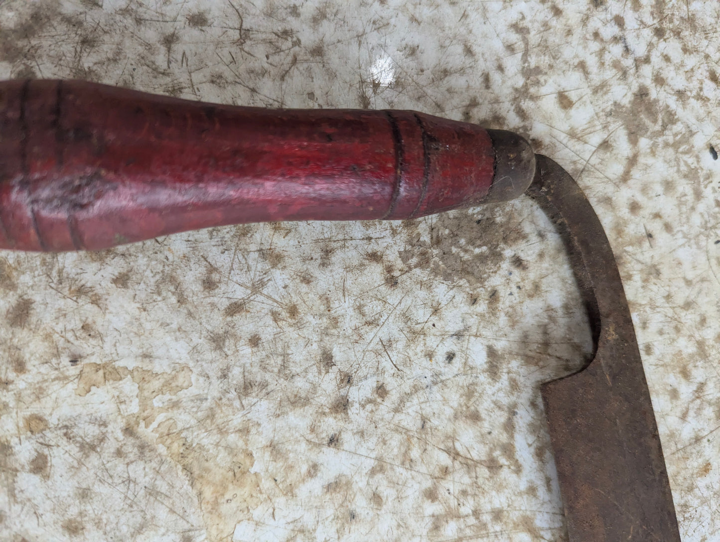 Vintage 12" Draw Knife with Wood Handles - no mark