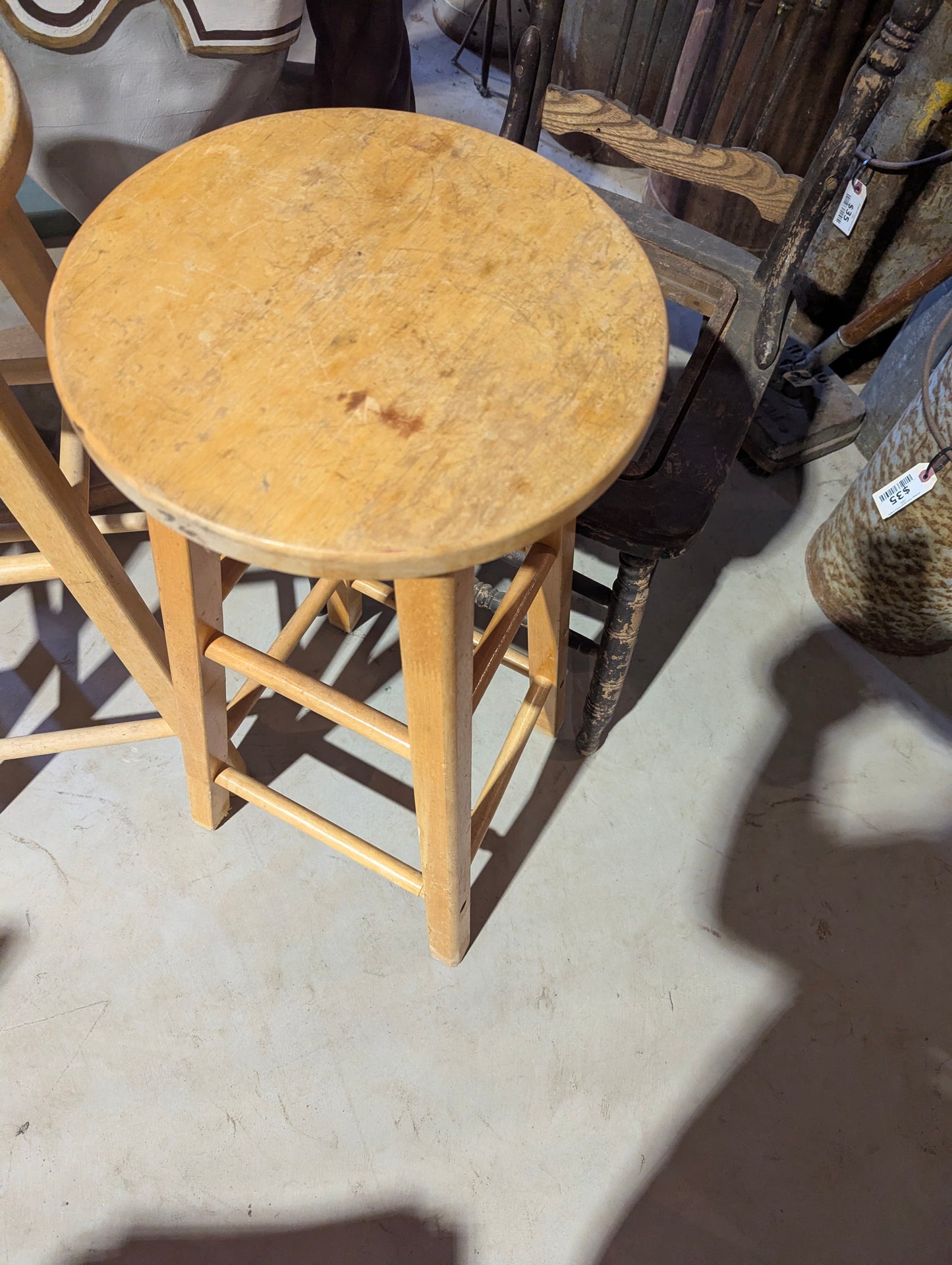 Wood Stool 30" Seat