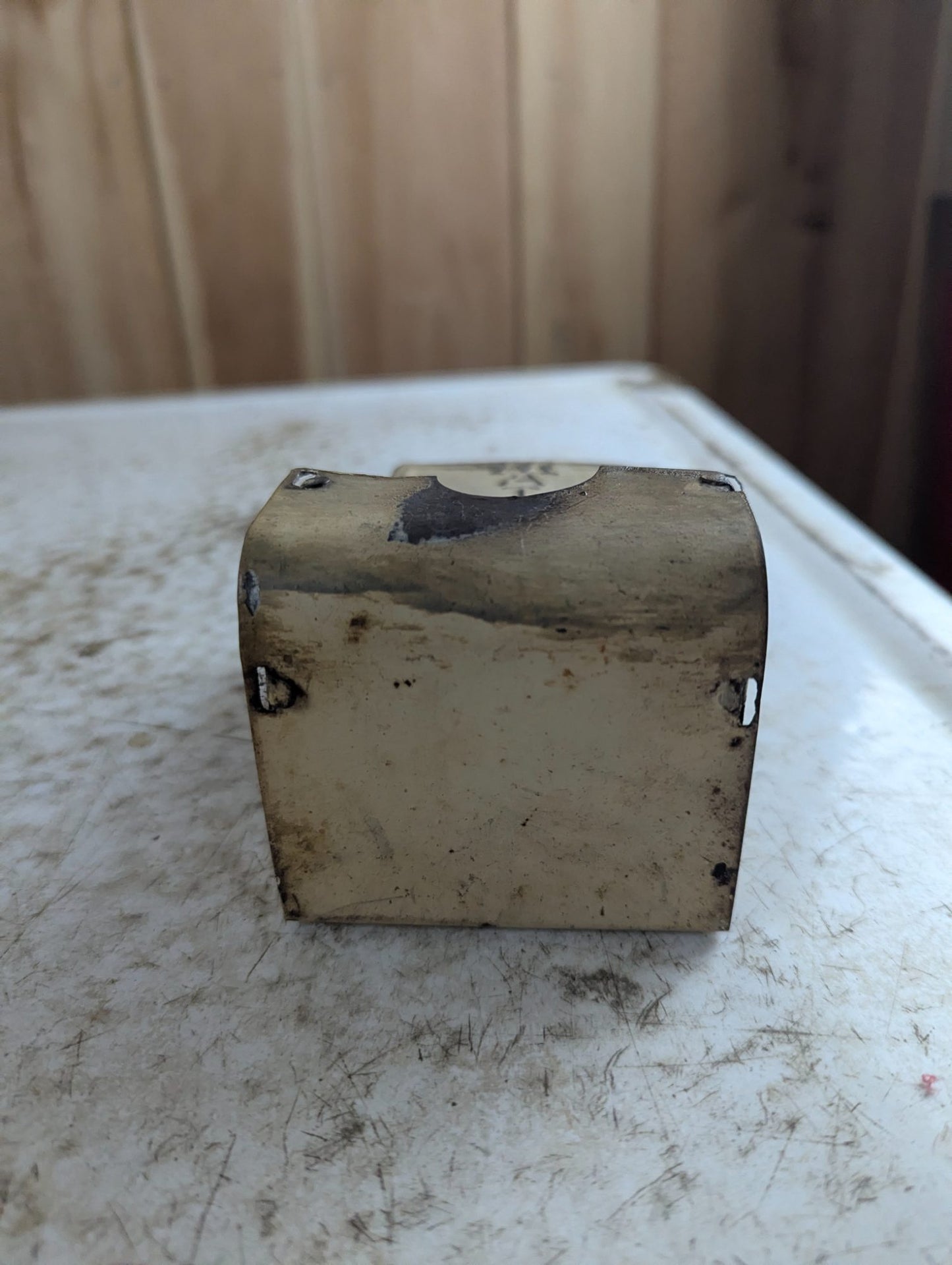 Vintage Metal Match Holder Box
