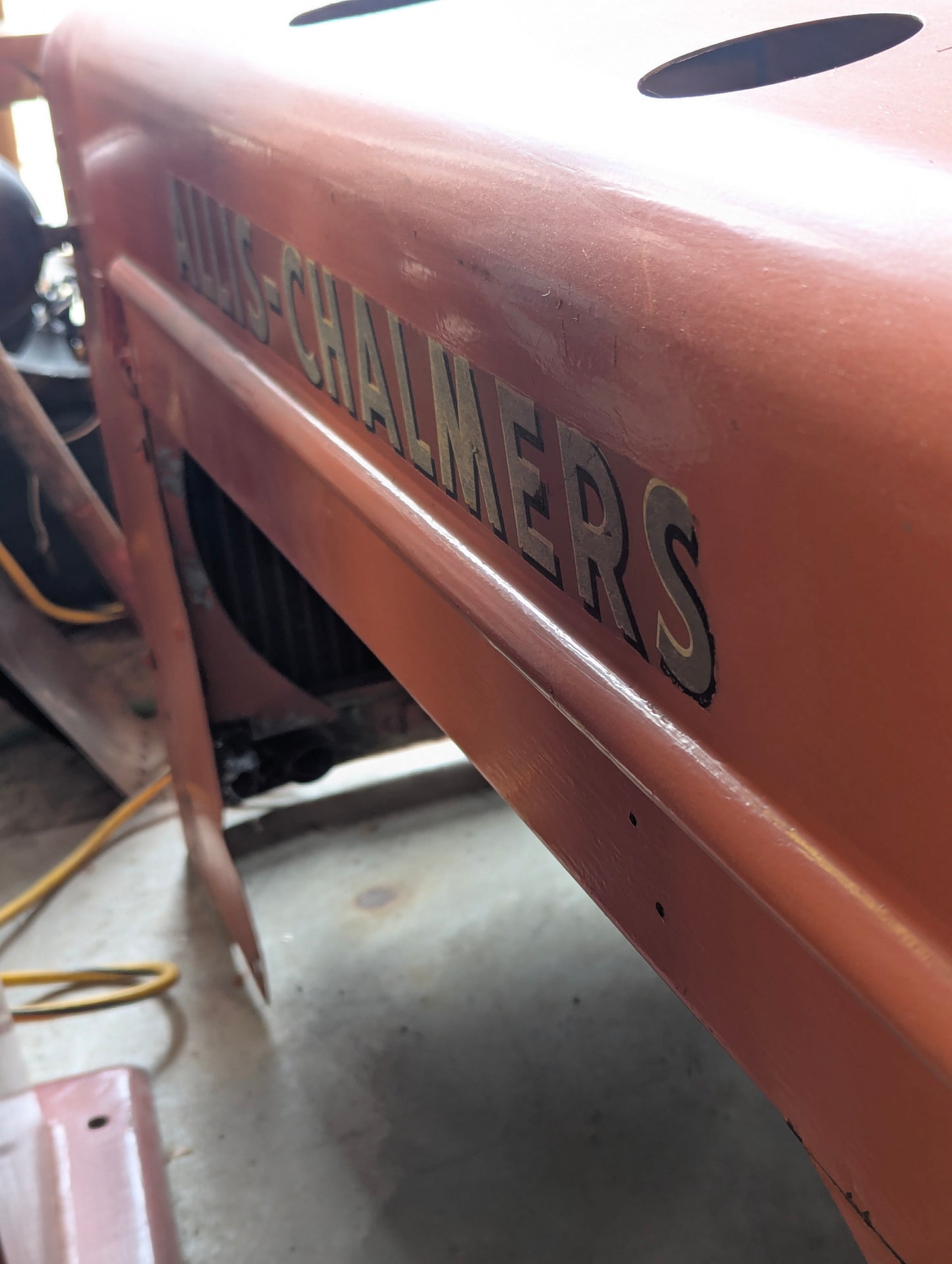 Allis-Chalmers Tractor Hood with Headlights and Grill - view 6