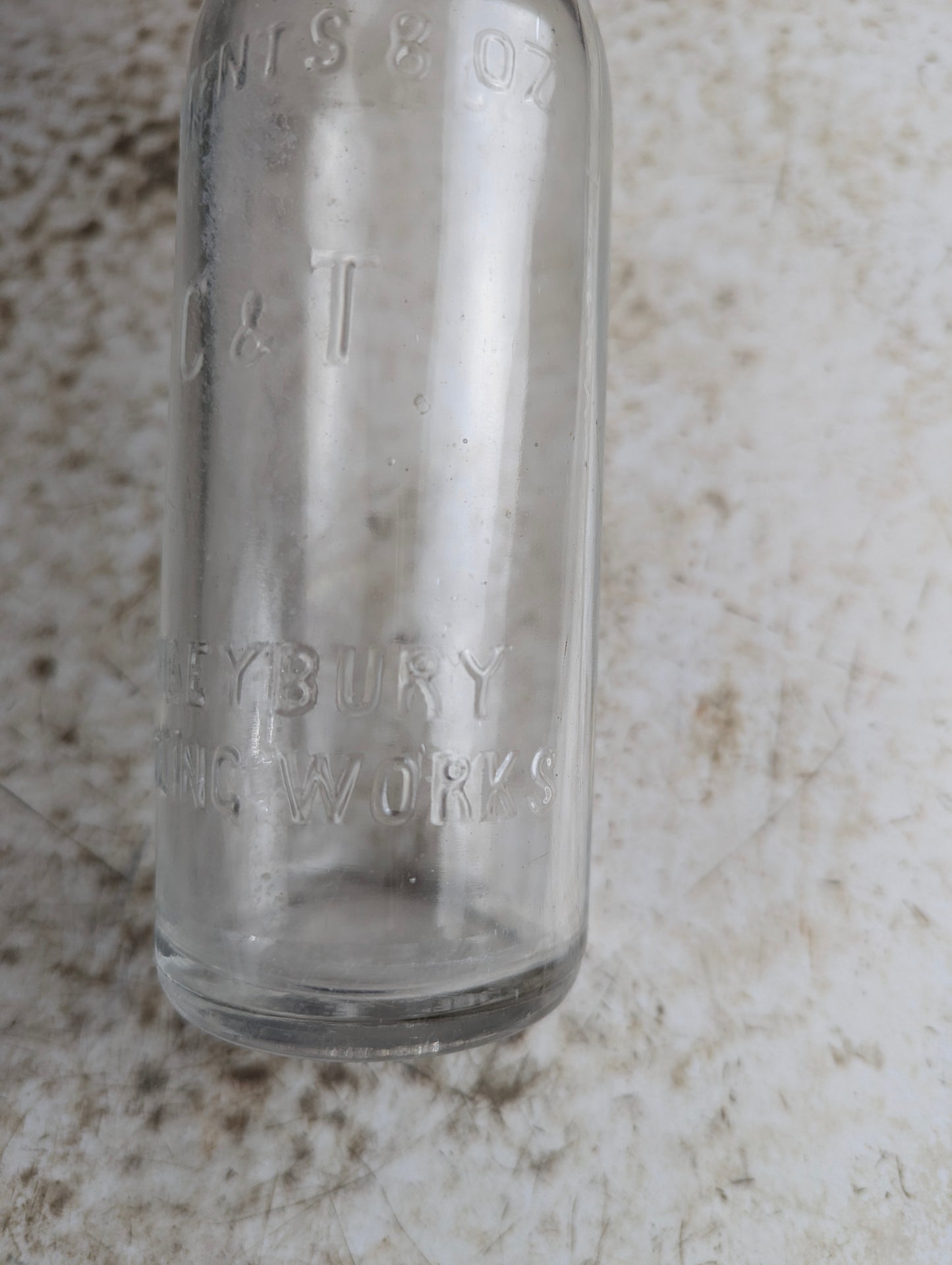 Antique 8oz C&T Haileybury Bottling Works Embossed Glass Soda Bottle - view 4