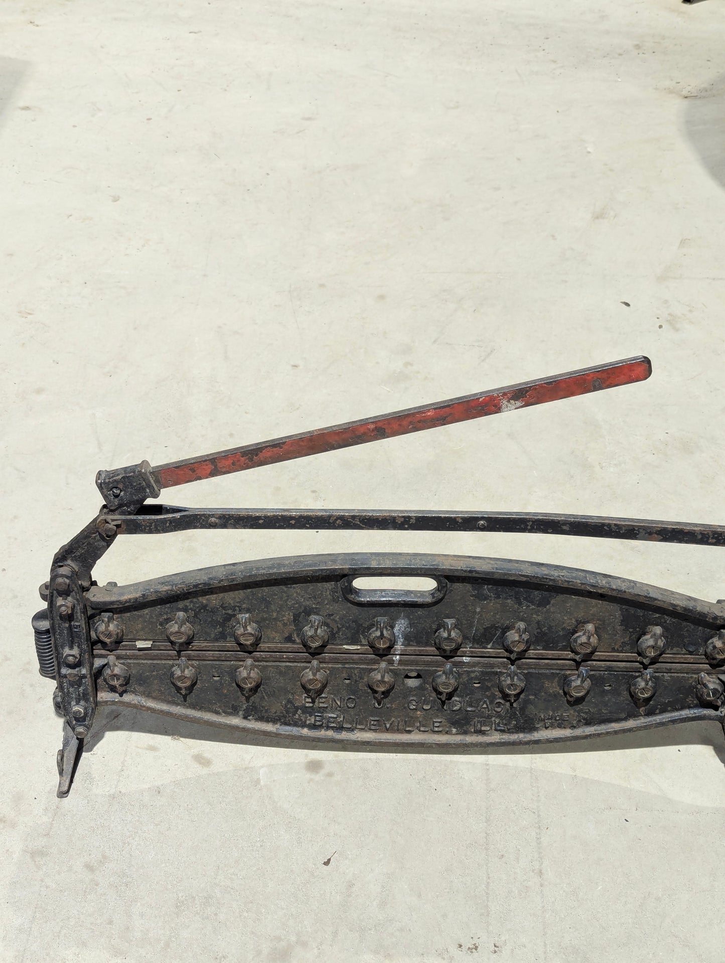 Antique Cast Iron Asbestos Shingle Cutter - view 7