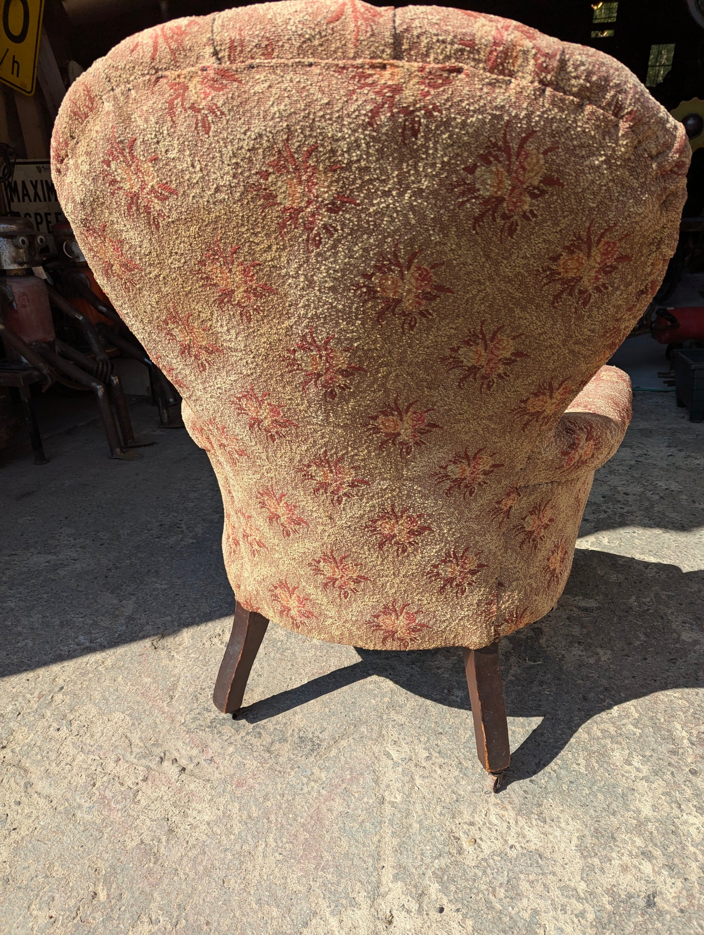 Antique Flowered Chair - view 5