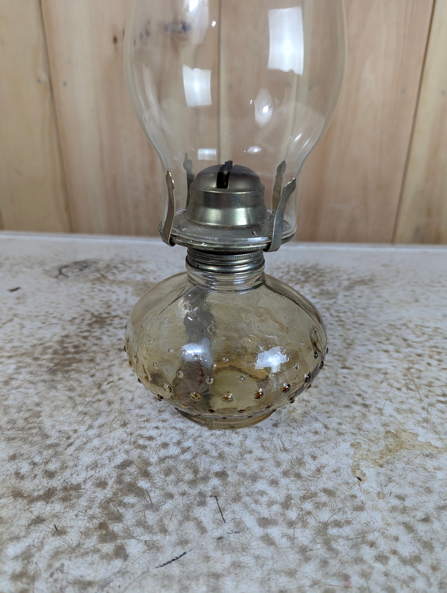 Antique Glass Oil Lamp - view 9