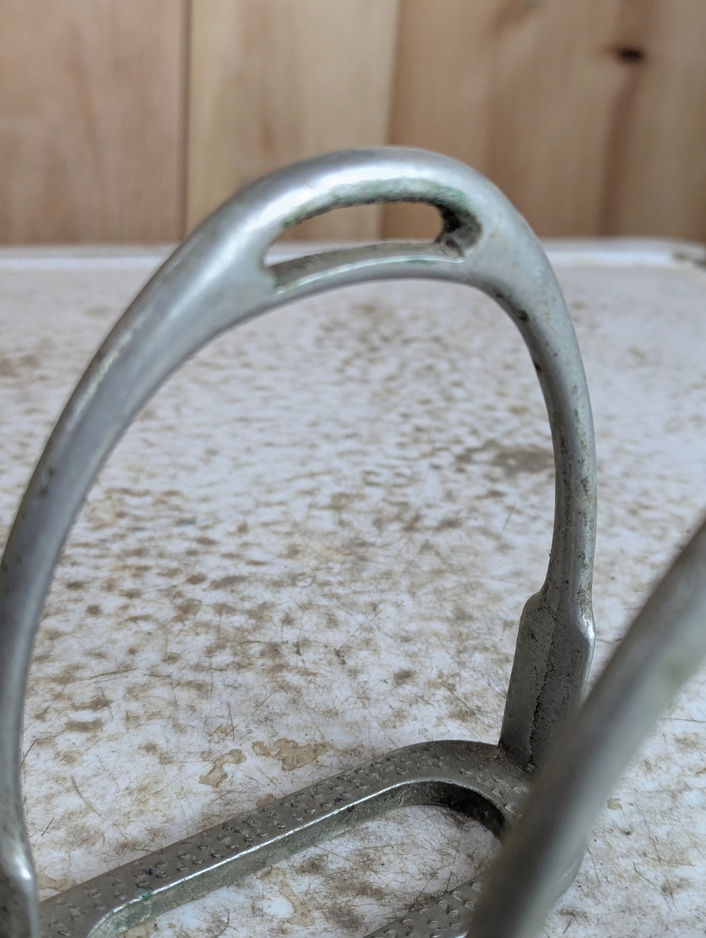 Antique Pair of Star Steel Silver Horse Stirrups without Grips - view 3