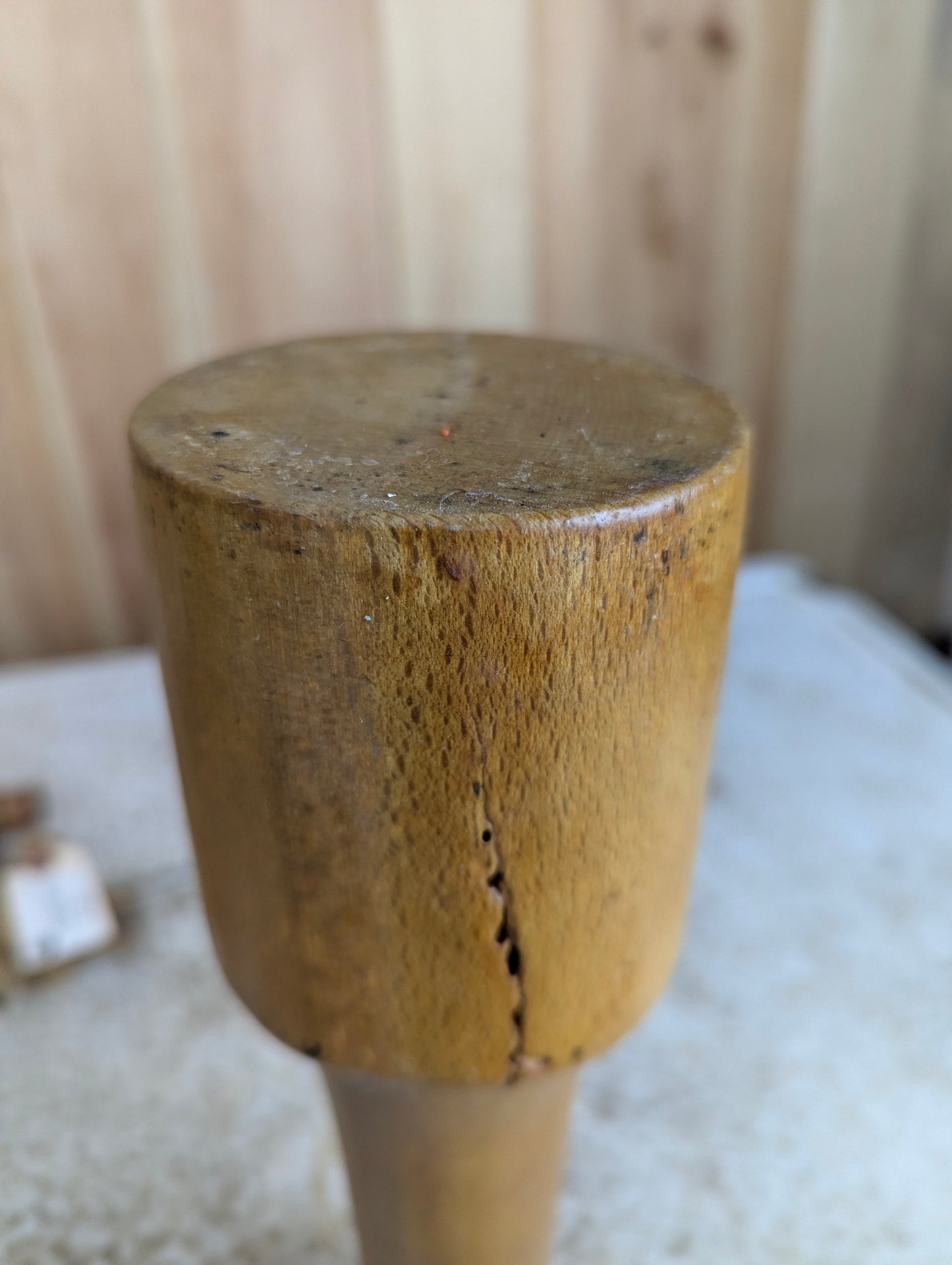 Antique Primitive 12” Wooden Potato Masher - view 4