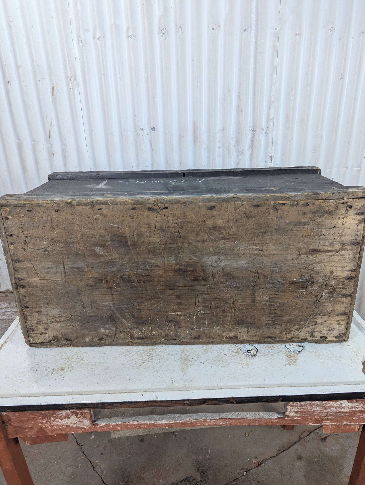Antique Wooden Carpenter’s Trunk - view 13