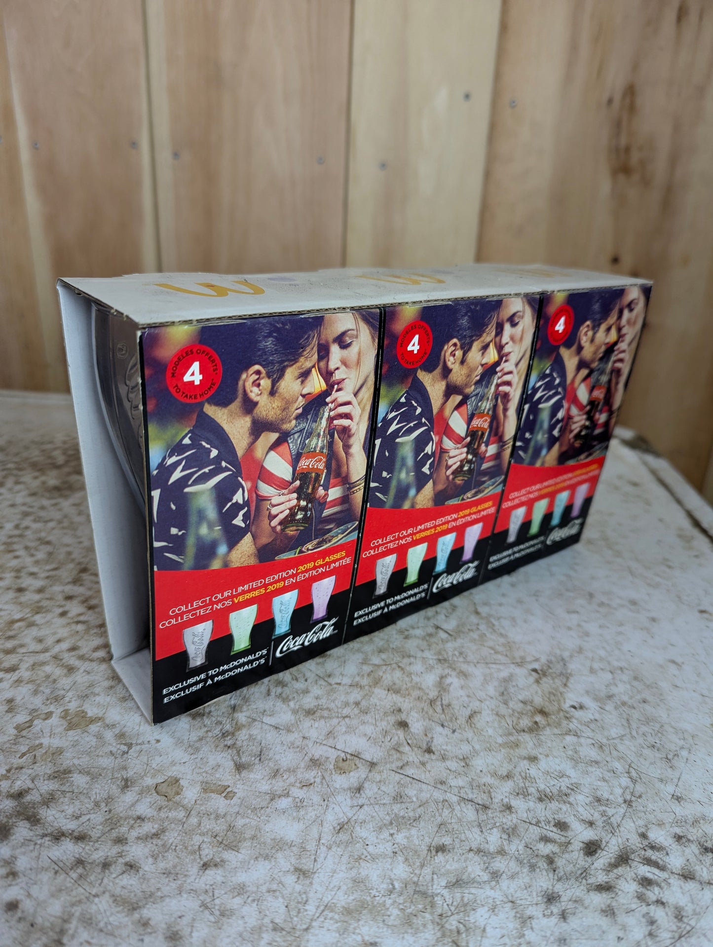 Set of 3 Limited Edition 2019 Purple Coca Cola Glasses in Box - view 5