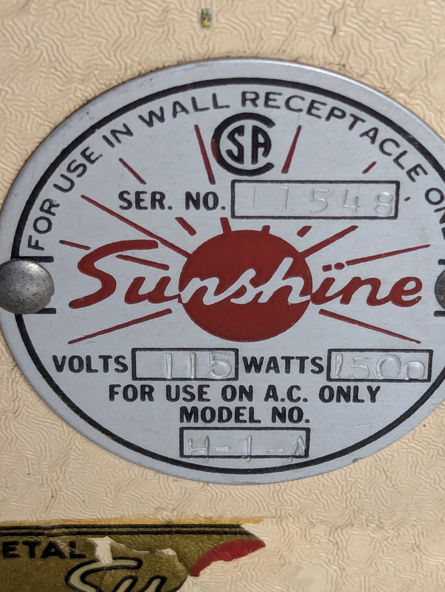 Vintage 1950s Sunshine Electric Tabletop 2-Burner Stove - view 6
