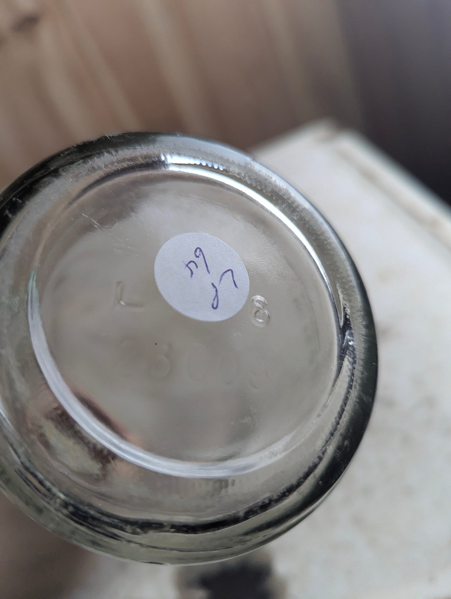 Vintage 30oz Punch Dry Clear Glass ACL Soda Bottle - view 5