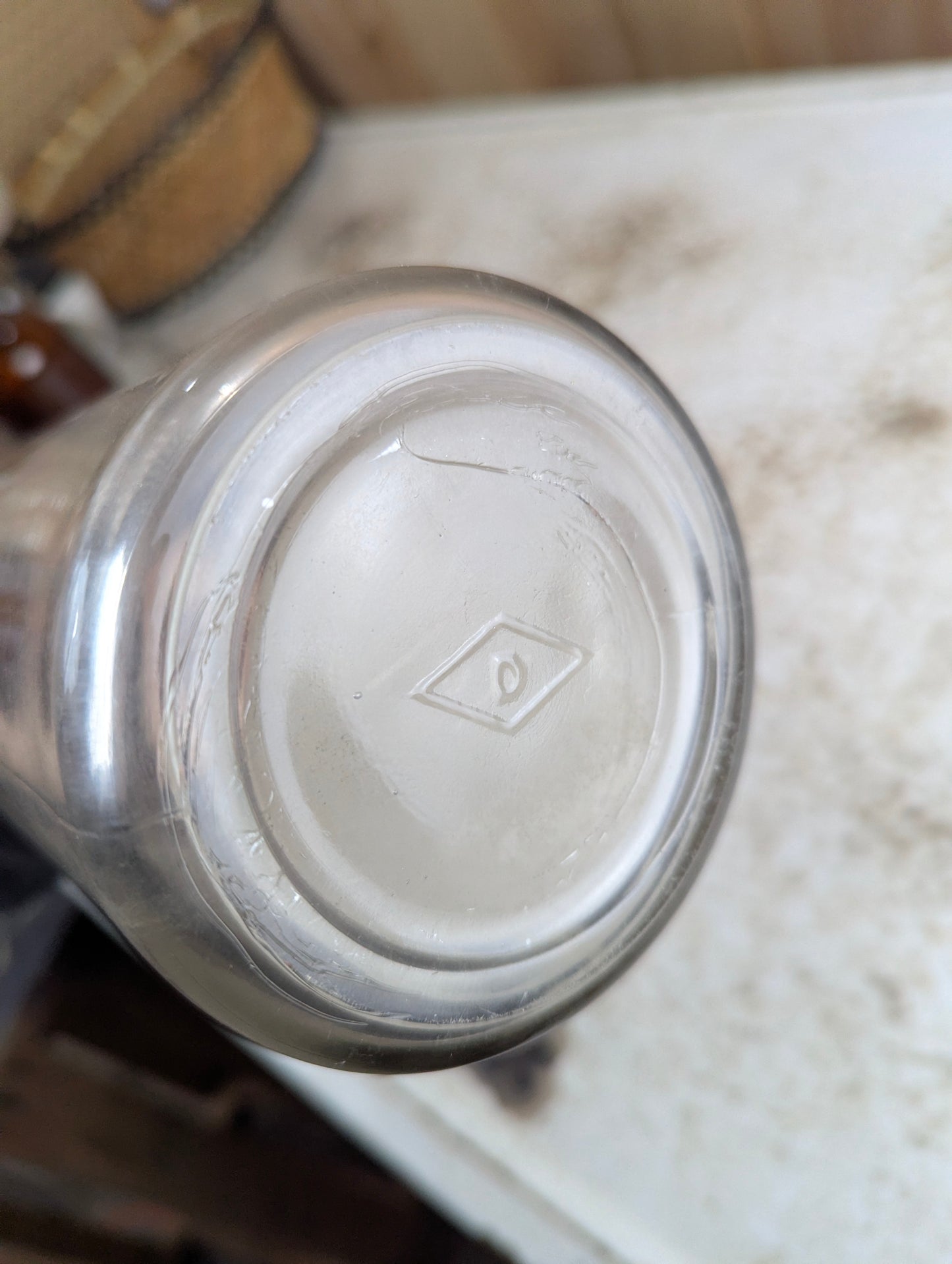 Vintage Clear Glass Chemical Bottle - view 3
