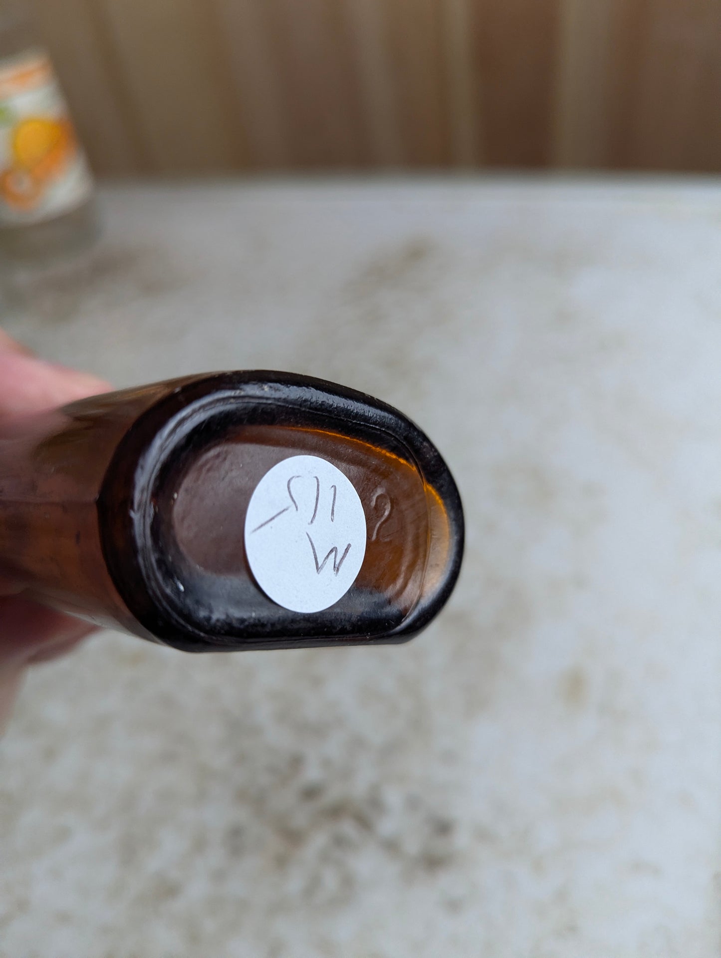 Vintage Douglas Egyptian Liniment Amber Glass Bottle - view 4