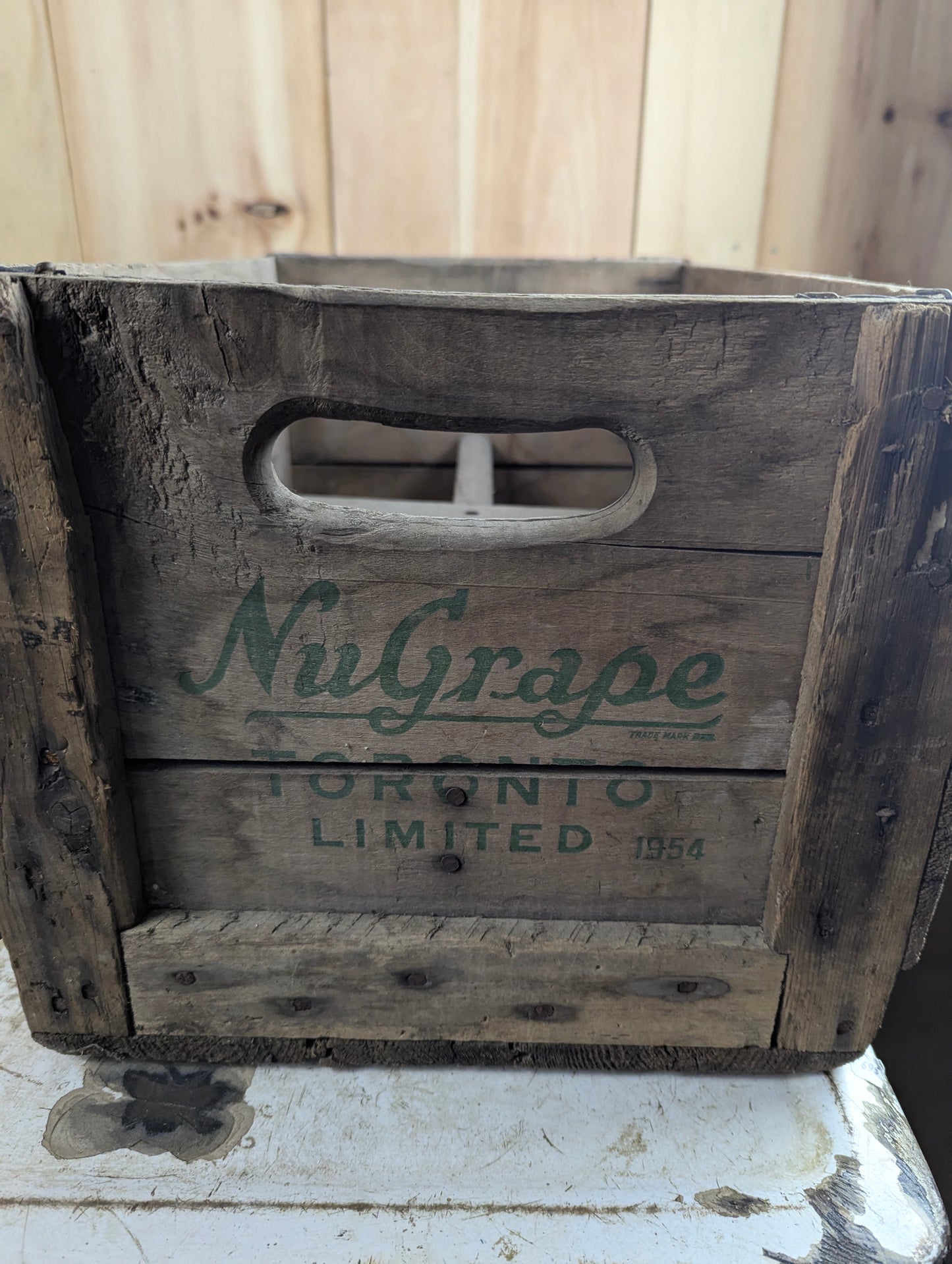 Vintage Drink 2-Way NuGrape Soda Wood Crate - view 5
