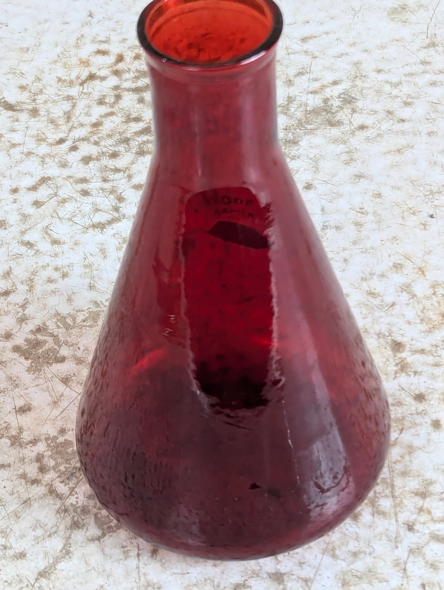Vintage Kimax Ruby Red 500 ml Erlenmeyer Flask - view 4