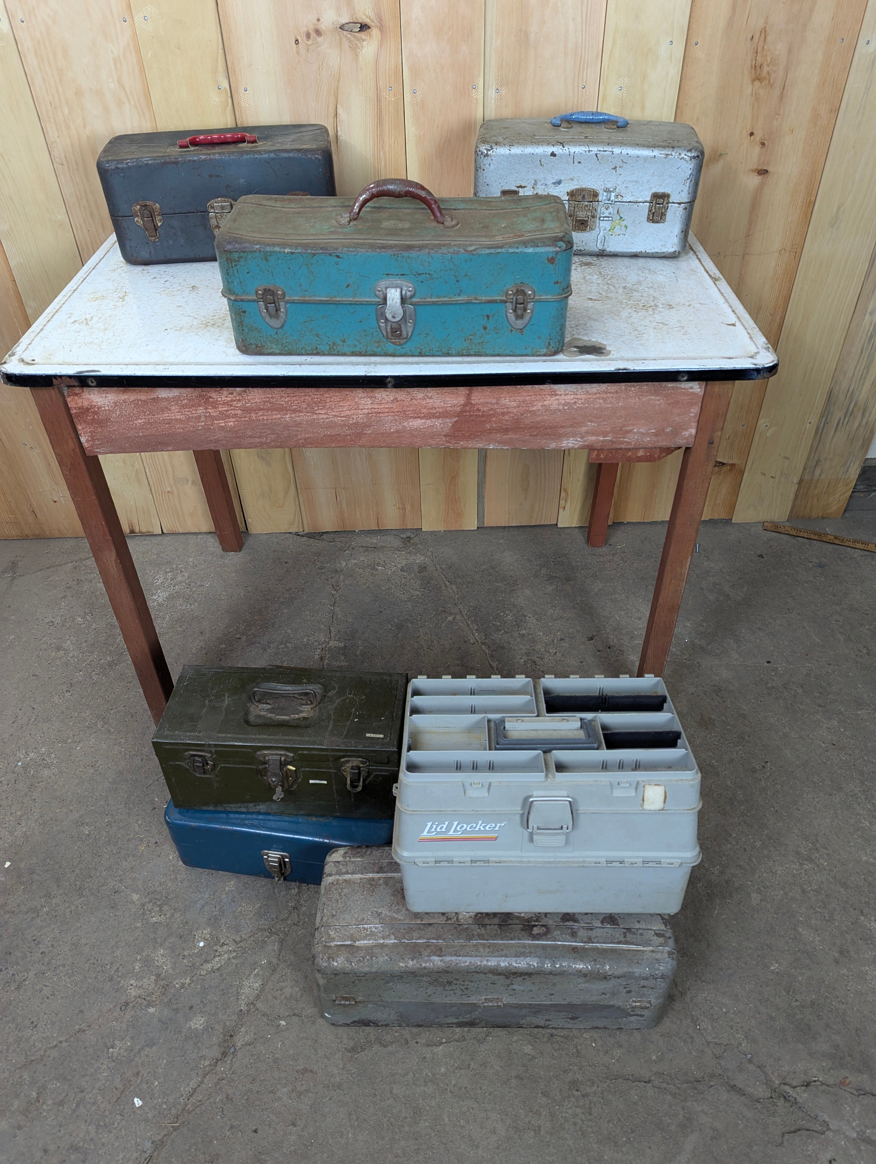 Vintage Tackle Boxes with assorted tackle – KG Novelties