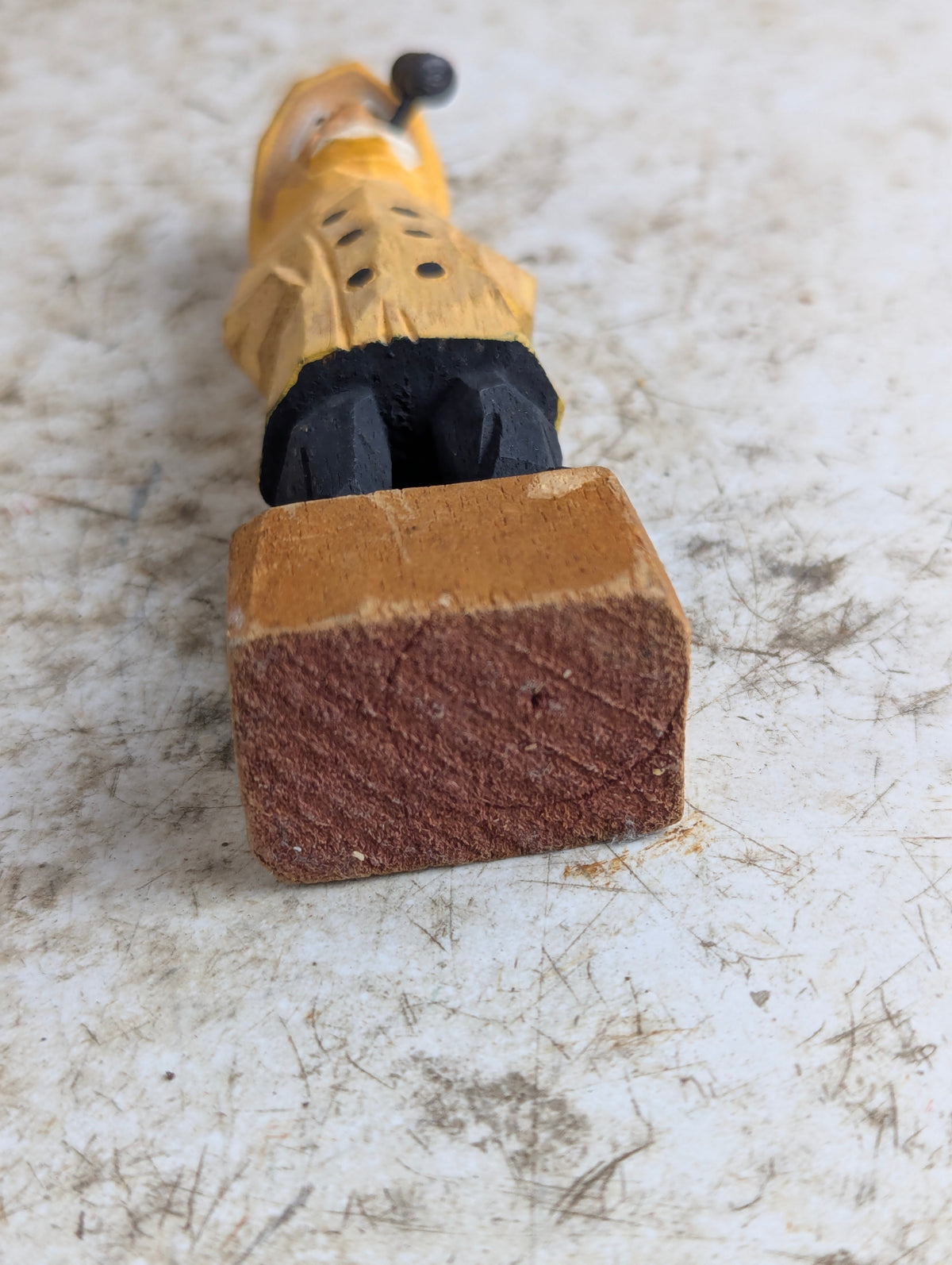 Wood Folk Art Hand Carved Fisherman - view 3