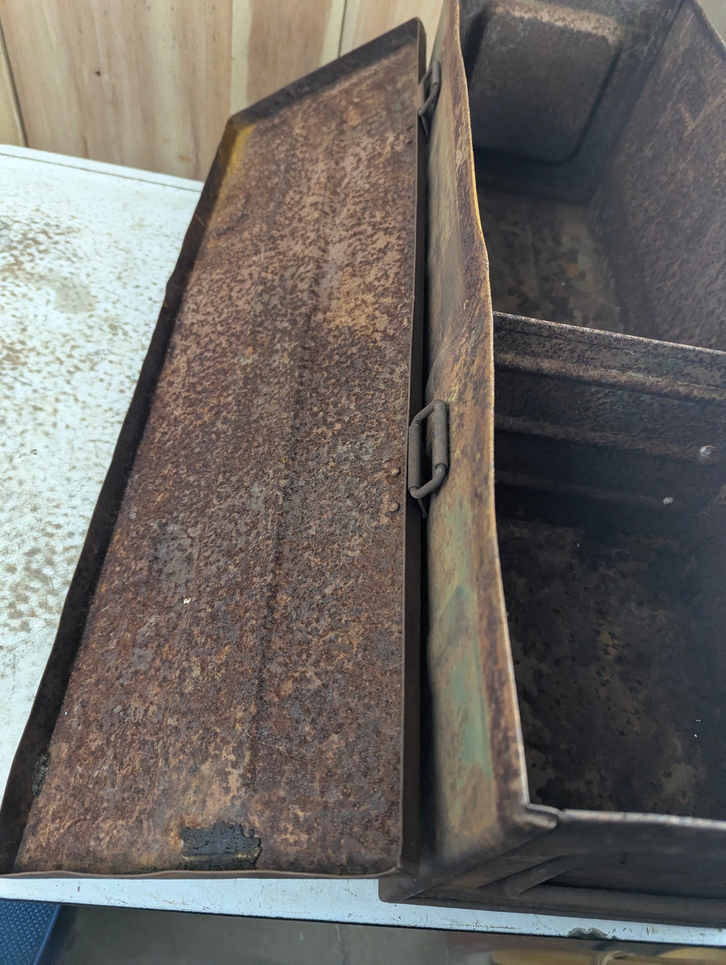 WW2 1943 Anti-Tank Mine Military Ammunition Crate Box Rusted Bottom - view 10