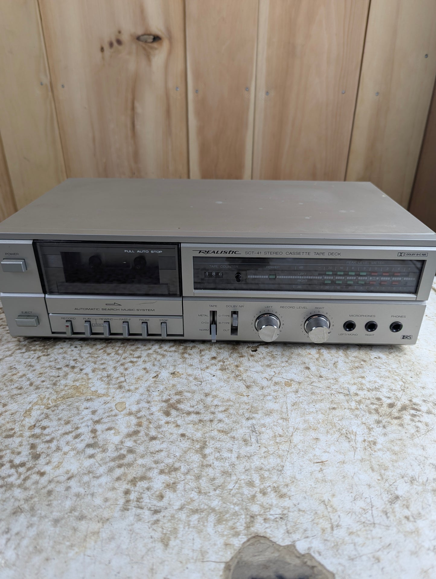 Vintage Realistic Stereo Cassette Deck Model 14-627