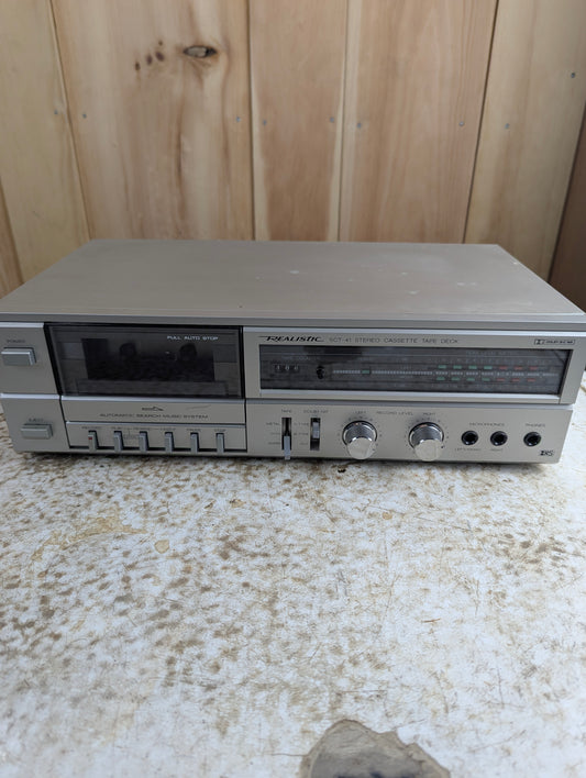 Vintage Realistic Stereo Cassette Deck Model 14-627
