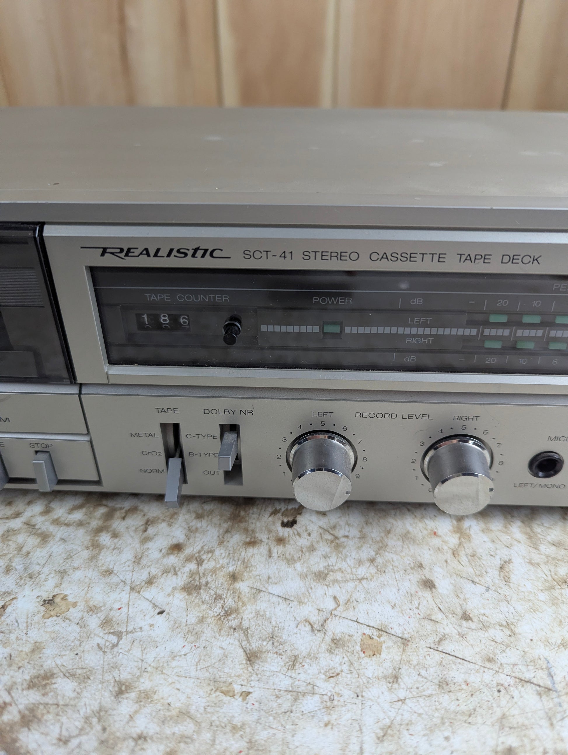 Vintage Realistic Stereo Cassette Deck Model 14-627