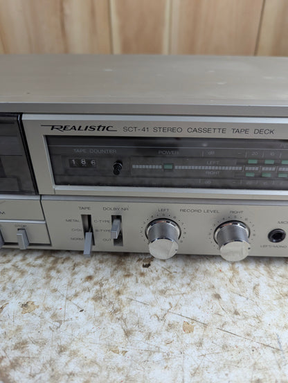 Vintage Realistic Stereo Cassette Deck Model 14-627