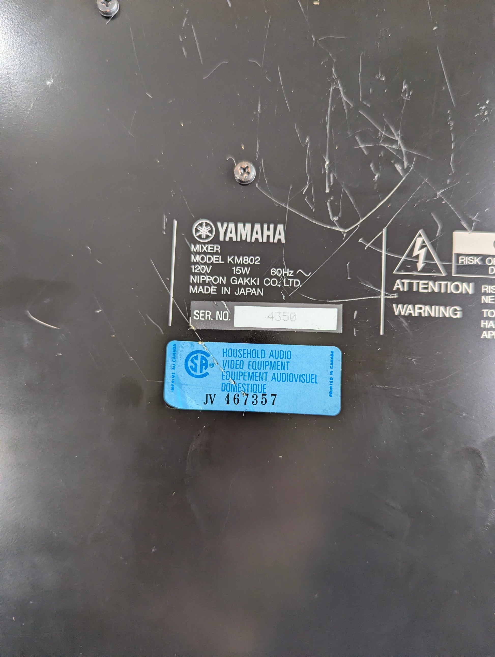 Yamaha KM-802 8 Channel Mixer - Tested and Working