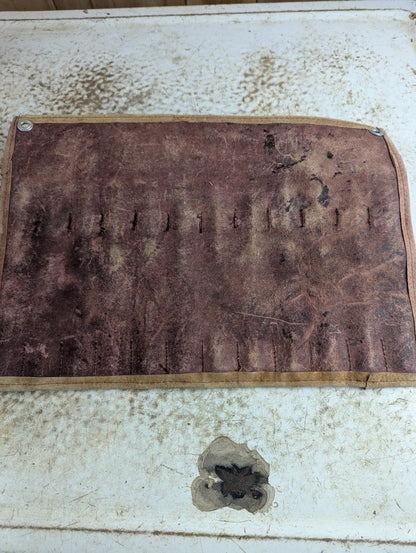Vintage 12-Piece MOB Chisel Set in Leather Roll