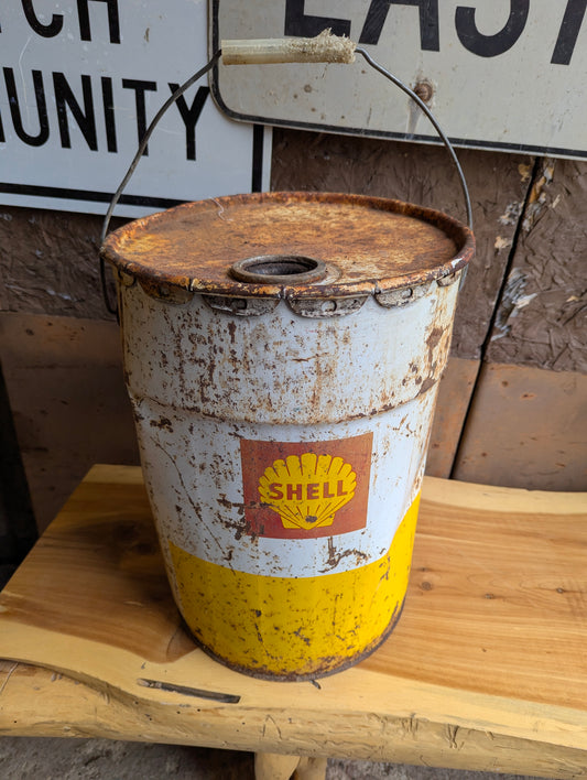 Vintage Shell 5-Liter Oil Pail