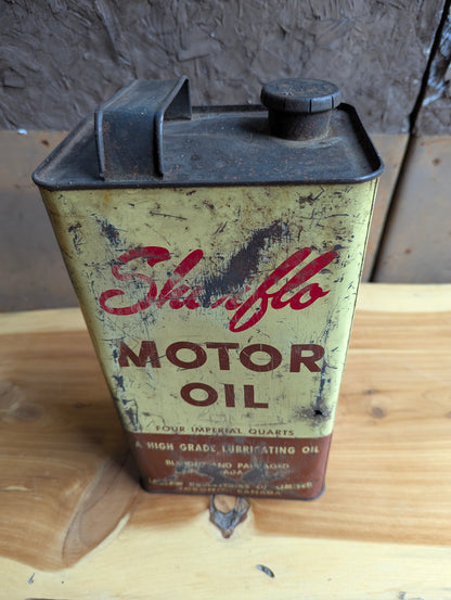 Vintage Shurflo 4-Quart Oil Tin