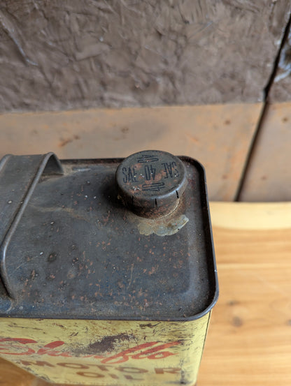 Vintage Shurflo 4-Quart Oil Tin