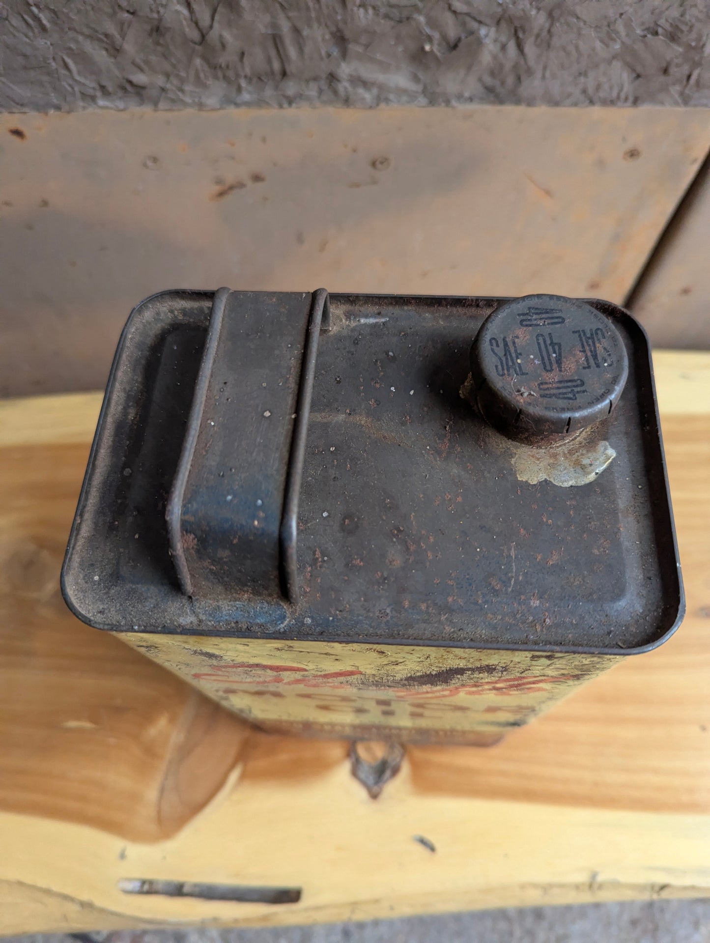 Vintage Shurflo 4-Quart Oil Tin