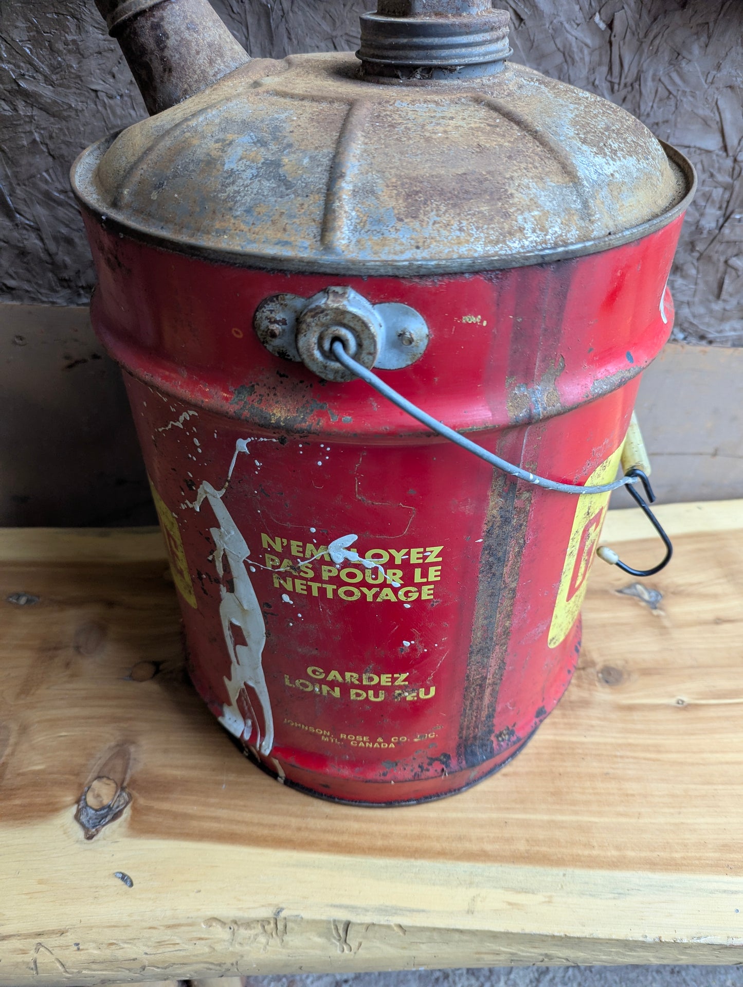 Vintage Gazoline 5 Gallon Gas Can Gasoline