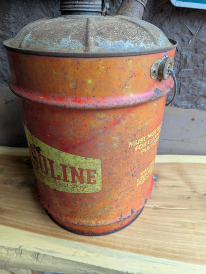 Vintage Gazoline 5 Gallon Gas Can Gasoline