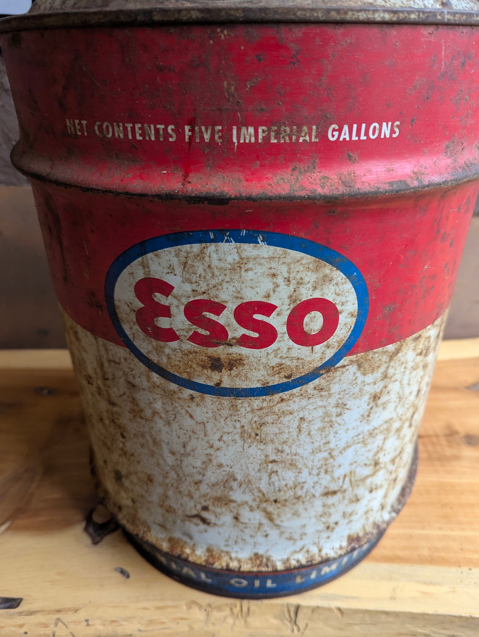 Vintage Esso 5 Gallon Gas Can Gasoline
