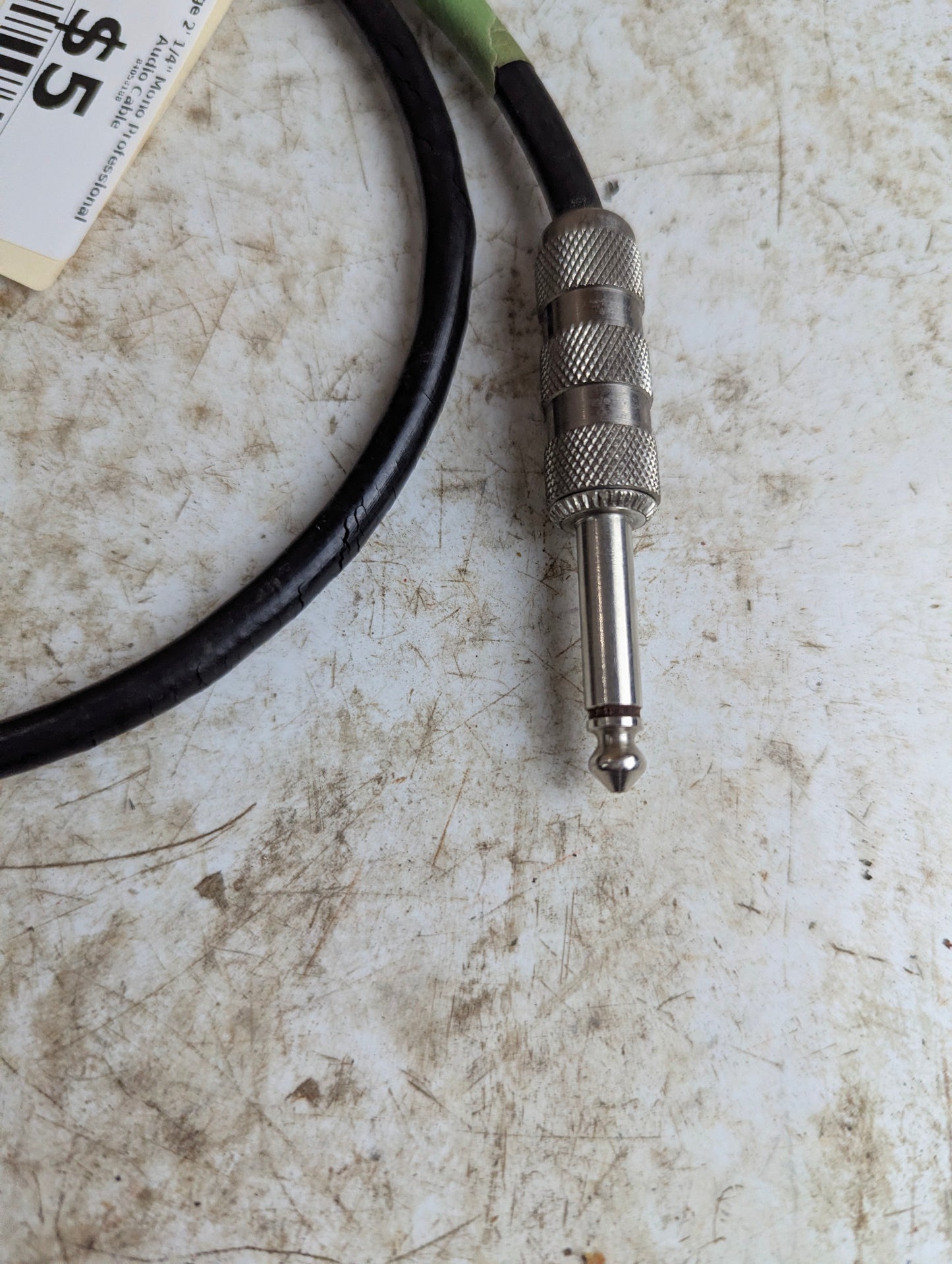Vintage 2'  1/4" Mono Professional Audio Cable