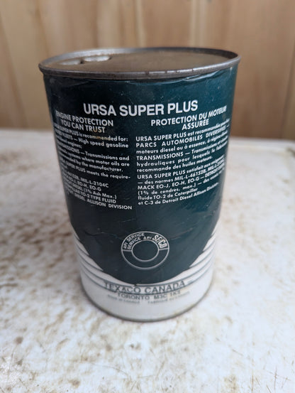 Vintage Texaco Canada Ursa Super Plus 1-liter Motor Oil Can