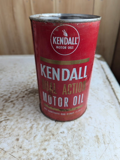 Vintage Kendall Dual-Action One-Quart Motor Oil Can